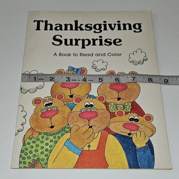 VTG Thanksgiving Surprise Paperback A Book To Read and Color Watermill Press - Picture 2 of 9
